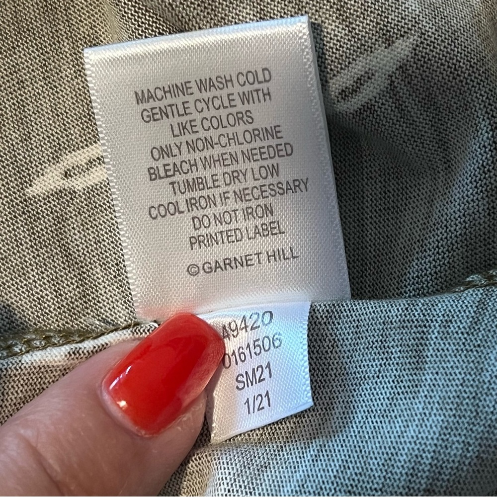 Garnet Hill Easy Cap-Sleeve Knit Maxi Dress, organic, moss-green, size L, NWOT - Picture 13 of 13